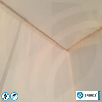 Abschirmender Baldachin Elektrosmog EMF | EINZELBETT | Abschirmwirkung HF bis 99,99 % (40 dB) | SFERICS® invest4life Programm | Hohe Reduktion von Handystrahlung, WLAN, usw. 14 Abschirmender Baldachin Elektrosmog FUNK | EINZELBETT | Abschirmung Funk bis 99,99 % (40 dB). Wirkungsvoll gegen Handystrahlung, WLAN, usw.