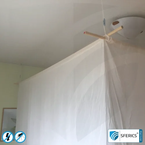 Abschirmender Baldachin Elektrosmog EMF | DOPPELBETT bzw. GRAND KING SIZE | Abschirmwirkung HF bis 99,99 % (40 dB) | SFERICS® invest4life Programm | Hohe Reduktion von Handystrahlung, WLAN, usw. 11 Abschirmender Baldachin Elektrosmog FUNK | DOPPELBETT bzw. GRAND KING SIZE | Abschirmung Funk bis 99,99 % (40 dB). Wirkungsvoll gegen Handystrahlung, WLAN, usw.