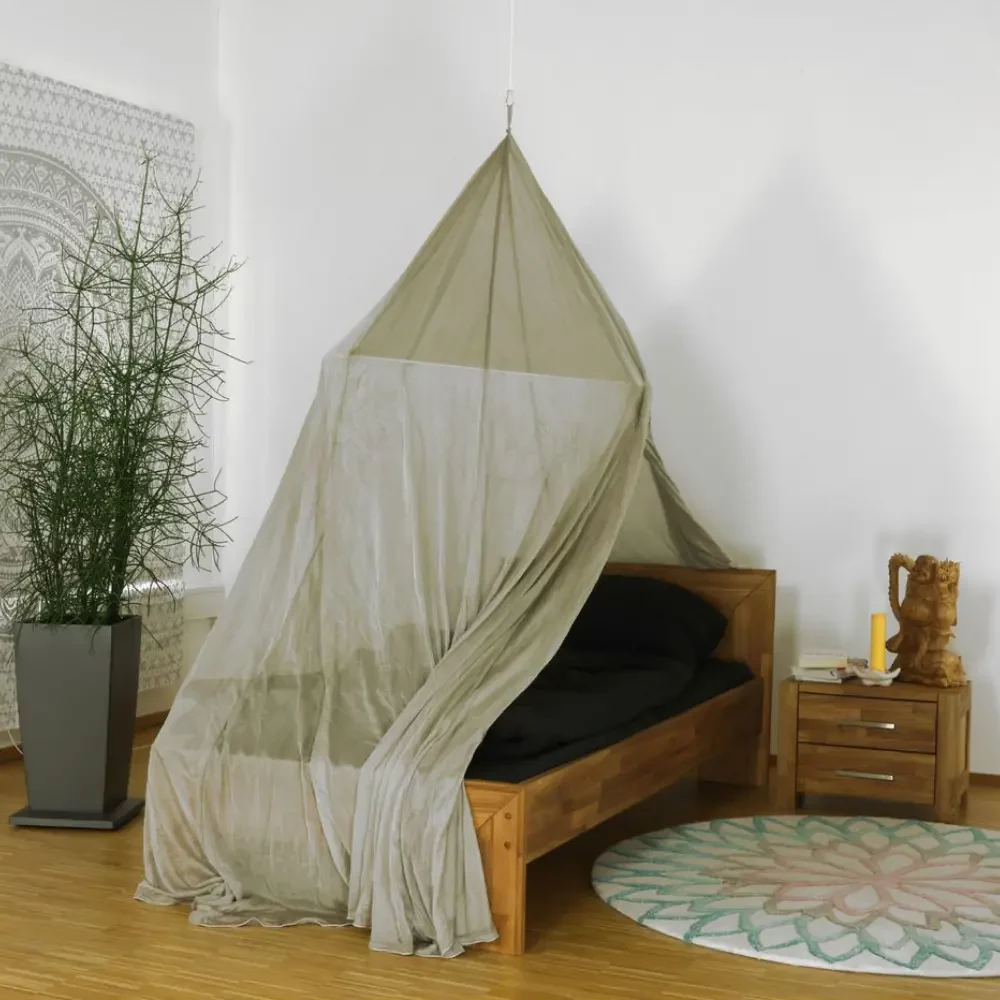 Abschirmender Baldachin Elektrosmog PRO | EINZELBETT PYRAMIDE | Abschirmung Funk über 99,99 % (48 dB). Erdbar. Wirkungsvoll gegen 5G! Feedbild.