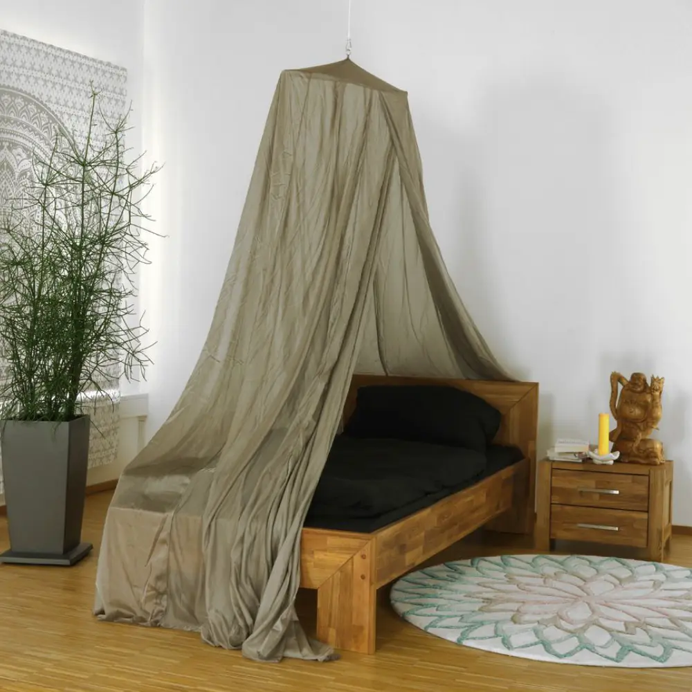 Abschirmender Baldachin Elektrosmog BUDGET | EINZELBETT PYRAMIDE | Abschirmung Funk über 99,99 % (44 dB). Erdbar.