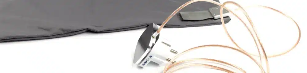 Abschirmende Bettwäsche | mobiler Strahlenschutz gegen WLAN, Handy, LTE, 5G, ... mit Wirkungsgrad über 99,99 % (42 dB) | NF erdbar