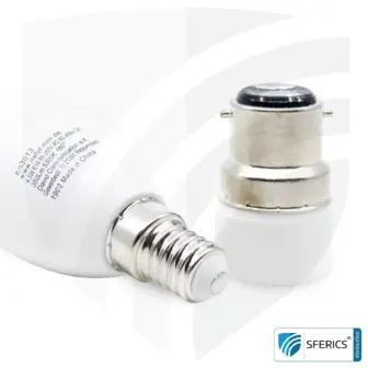 Universal Adapter Leuchtmittel | E14 Leuchtmittel auf B22 Bajonett Sockel 16 Universal Adapter Leuchtmittel | E14 Leuchtmittel auf B22 Bajonett Sockel