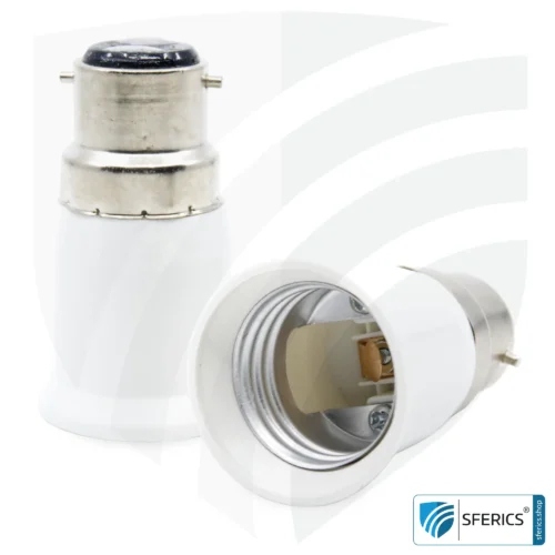 Universal Adapter Leuchtmittel | E27 Leuchtmittel auf B22 Bajonett Sockel 2 Universal Adapter Leuchtmittel | E27 Leuchtmittel auf B22 Bajonett Sockel