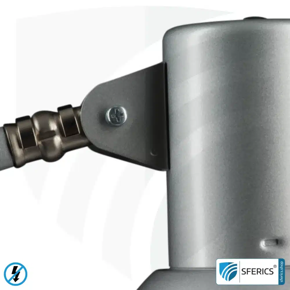 Geschirmte Lampe im Design SILBER | Schreibtischlampe für den hellen Arbeitplatz oder als geniale Werklampe | E27 Fassung