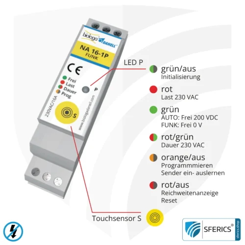 Master / Netzfreischalter NA 16-1P FUNK mit dualer Betriebsart | Masterschalter Set-Up | baubiologische Funktechnik nach EnOcean Standard | inklusive LED Kontrollleuchte 12 Netzfreischalter NA 16-1P Funk mit dualer Betriebsart | Masterschalter Set-Up | baubiologische Funktechnik nach EnOcean Standard | inklusive LED Kontrollleuchte
