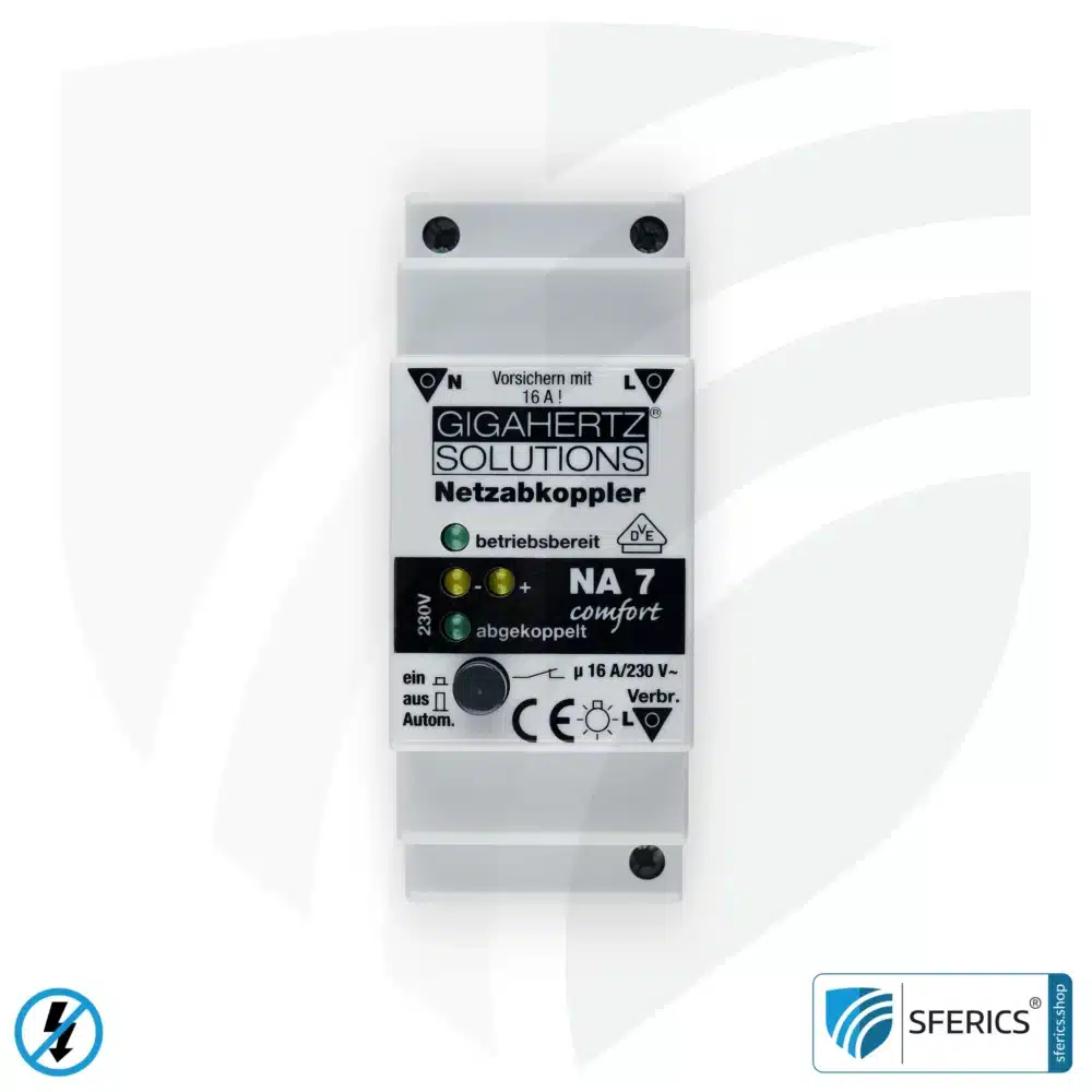 Netzfreischalter NA7 comfort | inklusive Prüf-LED und Netzfilter x21