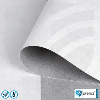 Produktmuster Materialien zur Abschirmung | bis zu 3 Materialmuster kostenlos 34 Premium Abschirmtapete ECO P100 | Untertapete | HF Schirmdämpfung gegen Elektrosmog bis zu 100 dB | TÜV SÜD geprüft | Wirkungsvoll gegen 5G!