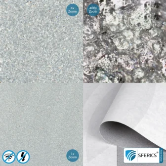 Premium Abschirmtapete ECO P100 | Untertapete | HF Schirmdämpfung gegen Elektrosmog bis zu 100 dB | TÜV SÜD geprüft | Wirkungsvoll gegen 5G!