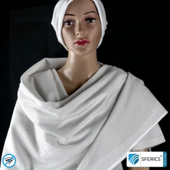 ANTIWAVE abschirmendes Tuch zum Umhängen | Schutz vor Elektrosmog HF mit Wirkungsgrad über 99,9 % (Handy, WLAN, LTE) | 5G ready! Vector.