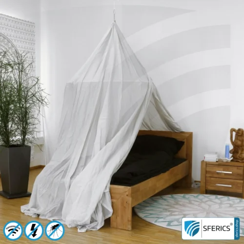 Abschirmender Baldachin Elektrosmog PRO | DIY für den EMF Profi | Abschirmung EMF bis 99,99 % (42 dB bei 1 GHz) | Erdbar NF 12 Abschirmender Baldachin Elektrosmog PRO light | Pyramide | EMF Abschirmung bis 99,99 % (42 dB). Erdbar. Wirkungsvoll gegen 5G!