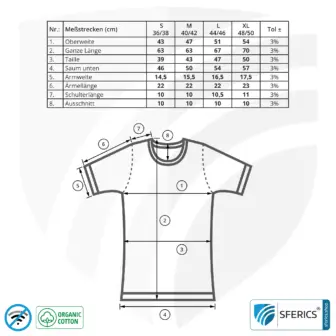 Abschirmendes ANTIWAVE Shirt für Damen | Kurzarm | Schutz bis zu 30 dB vor HF Elektrosmog (Handy, WLAN, LTE) | Ideal für elektrosensible Menschen 9 Abschirmendes ANTIWAVE Shirt für Damen | 1/4 Kurzarm | Schutz bis zu 30 dB vor HF Elektrosmog (Handy, WLAN, LTE) | Ideal für elektrosensible Menschen.