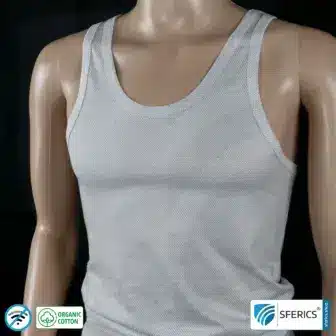 Abschirmendes ANTIWAVE Tank-Top für Herren | Schutz bis zu 30 dB vor HF Elektrosmog (Handy, WLAN, LTE) | Ideal für elektrosensible Menschen 11 Abschirmendes ANTIWAVE Tank-Top für Herren | Schutz bis zu 30 dB vor HF Elektrosmog (Handy, WLAN, LTE) | Ideal für elektrosensible Menschen