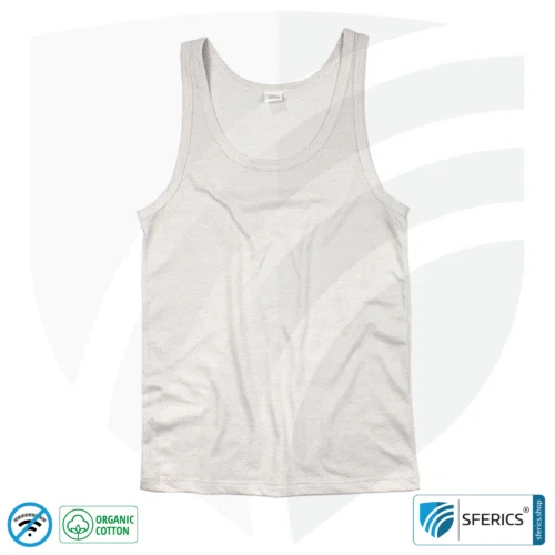 Abschirmendes ANTIWAVE Tank-Top für Herren | Schutz bis zu 30 dB vor HF Elektrosmog (Handy, WLAN, LTE) | Ideal für elektrosensible Menschen 1 Abschirmendes ANTIWAVE Tank-Top für Herren | Schutz bis zu 30 dB vor HF Elektrosmog (Handy, WLAN, LTE) | Ideal für elektrosensible Menschen
