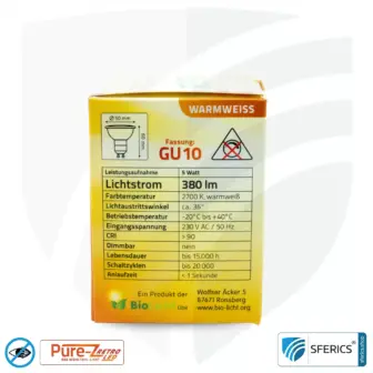 5 Watt LED Spot Pure-Z-Retro | Hell wie 40 Watt, 380 Lumen | CRI >90 | flimmerfrei | warmweiß | GU10 17 5 Watt LED Spot Pure-Z-Retro | Hell wie 40 Watt, 380 Lumen | CRI über 90 | flimmerfrei | warmweiß | GU10