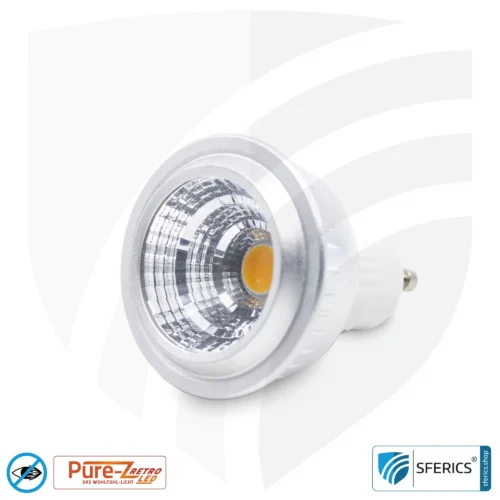 5 Watt LED Spot Pure-Z-Retro | Hell wie 40 Watt, 380 Lumen | CRI >90 | flimmerfrei | warmweiß | GU10 2 5 Watt LED Spot Pure-Z-Retro | Hell wie 40 Watt, 380 Lumen | CRI über 90 | flimmerfrei | warmweiß | GU10