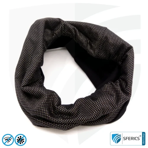 Abschirmender, elastischer ANTIWAVE Schlauchschal Scarf | Schutz vor Elektrosmog HF mit Wirkungsgrad bis 99,9 % | Abschirmstoff mit Silber für antibakterielle Wirkung durch Silberionen 23 ANTIWAVE abschirmender, elastischer Schlauchschal Scarf | Schutz vor Elektrosmog HF mit Wirkungsgrad bis 99,9 % | Abschirmstoff mit Silber für antibakterielle Wirkung durch Silberionen.