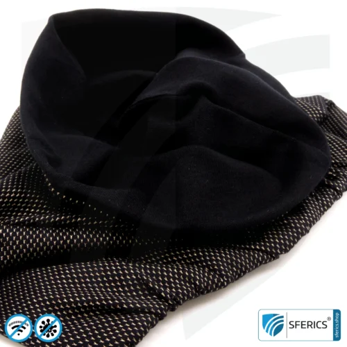 Abschirmender, elastischer ANTIWAVE Schlauchschal Scarf | Schutz vor Elektrosmog HF mit Wirkungsgrad bis 99,9 % | Abschirmstoff mit Silber für antibakterielle Wirkung durch Silberionen 27 ANTIWAVE abschirmender, elastischer Schlauchschal Scarf | Schutz vor Elektrosmog HF mit Wirkungsgrad bis 99,9 % | Abschirmstoff mit Silber für antibakterielle Wirkung durch Silberionen.