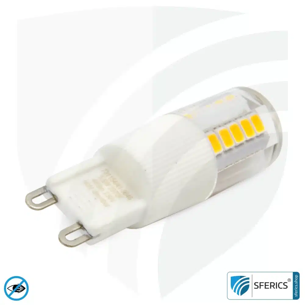 5,5 Watt LED G9 | Hell wie 41 Watt, 485 Lumen | CRI 95 | flimmerfrei | warmweiß | Alternative zu Hochvolt Halogen G9