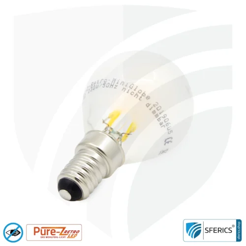 3 Watt LED Filament Pure-Z Retro | Hell wie 30 Watt, 300 Lumen | CRI >90 | flimmerfrei | warmweiß | E14 2 3 Watt LED Filament Pure-Z Retro | Hell wie 30 Watt, 300 Lumen | CRI über 90 | flimmerfrei | warmweiß | E14