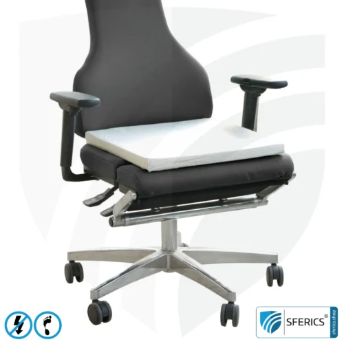 Sitzunterlage, gepolstert | Abschirmung niederfrequenter elektrischer Wechselfelder | ermöglicht Erdkontakt* | Nicht geeignet zur Abschirmung von WLAN, LTE, 5G, usw.! 2 Sitzunterlage | Abschirmung niederfrequenter elektrischer Wechselfelder | ermöglicht Erdkontakt* | Nicht geeignet zur Abschirmung von WLAN, LTE, 5G, usw.!