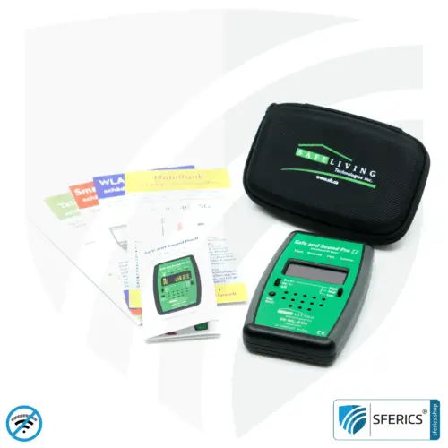 SAFE AND SOUND PRO 2 Elektrosmog Detektor | Einzigartiger Messbereich bis 2.500.000 µW/m² | Semiprofi Breitband HF Messgerät für Einsteiger | Erkennung von EMF Funkstrahlung bis 8 GHz, inklusive 5G!