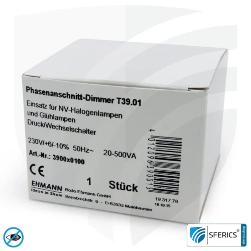 LED Dimmer | Unterputz Lichtregler für dimmbare 230 Volt LED Lampen | Phasenanschnittdimmer als Dimmereinsatz (TRIAC) 12 LED Dimmer | Lichtregler für dimmbare 230 Volt LED Lampen | Phasenanschnittdimmer als Dimmereinsatz (TRIAC)
