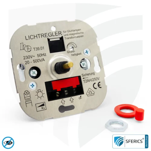 LED Dimmer | Unterputz Lichtregler für dimmbare 230 Volt LED Lampen | Phasenanschnittdimmer als Dimmereinsatz (TRIAC) 10 LED Dimmer | Lichtregler für dimmbare 230 Volt LED Lampen | Phasenanschnittdimmer als Dimmereinsatz (TRIAC)