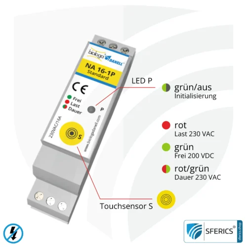 Netzabkoppler NA 16-1P Standard | einpolige Abschaltung | selbstlernend, mit Touchsensor | inklusive LED Kontrollleuchte 8 Netzabkoppler NA 16-1P Standard | einpolige Abschaltung | selbstlernend, mit Touchsensor | inklusive LED Kontrollleuchte