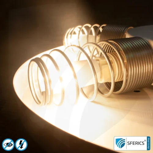 Geschirmte Deckenleuchte PARIS | Lampenschirm aus Leinen, natur | inkl. 6 baubiologisch optimierte, flimmerfreie LED Leuchtmittel | G9 Fassung 10 Geschirmte Deckenleuchte LA-DL47 | Lampenschirm aus Leinen natur | inkl. 6 baubiologisch optimierte, flimmerfreie LED Leuchtmittel | G9 Fassung