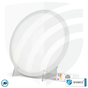 LED Wohlfühl Tageslichtlampe LENA 400 | vitalisierende Lichtdusche + Lichttherapie bei Lichtmangel | Vollspektrum Tageslicht mit 10.000 Lux ab 33 cm Abstand | dimmbar | flimmerfrei | CRI über 95 | stellend und hängend anwendbar