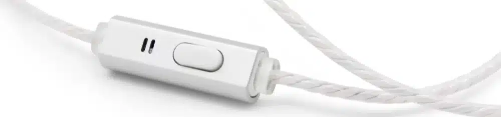 Luftkabel In-Ear Stereo Headset mit Mikrofon | Variante SFERICS® SMART | Anti EMF Airtube Technologie ohne Elektrosmog | weiss-silber | Klinkenstecker