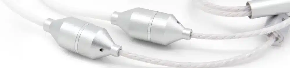 Luftkabel In-Ear Stereo Headset mit Mikrofon | Variante SFERICS® SMART | Anti EMF Airtube Technologie ohne Elektrosmog | weiss-silber | Klinkenstecker