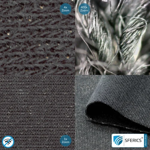 BLACK-JERSEY Abschirmstoff | ideal zur Herstellung von Bekleidung, Schlafhülle, usw. | HF Schirmdämpfung gegen Elektrosmog bis zu 40 dB | mobiler Schutz gegen Handystrahlung | 5G ready! 6 BLACK-JERSEY Abschirmstoff | ideal zur Herstellung von Bekleidung, Schlafhülle, usw. | HF Schirmdämpfung gegen Elektrosmog bis zu 40 dB | mobiler Schutz gegen Handystrahlung | 5G ready!