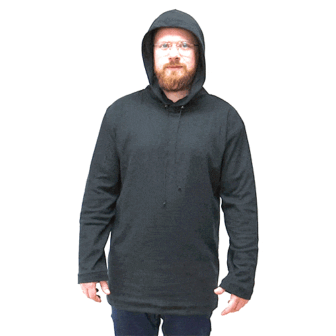 Hoodie, abschirmend + schwarz | Langarm T-Shirt mit Kaputze | Schutz bis 40 dB vor HF Elektrosmog (Handy, WLAN, LTE) | strapazierfähig, aus Black-Jersey Abschirmstoff | 5G ready! 8 Abschirmender Hoodie | Langarm T-Shirt mit Kaputze | Schutz bis 40 dB vor HF Elektrosmog (Handy, WLAN, LTE) | strapazierfähig, aus Black-Jersey Abschirmstoff | 5G ready!