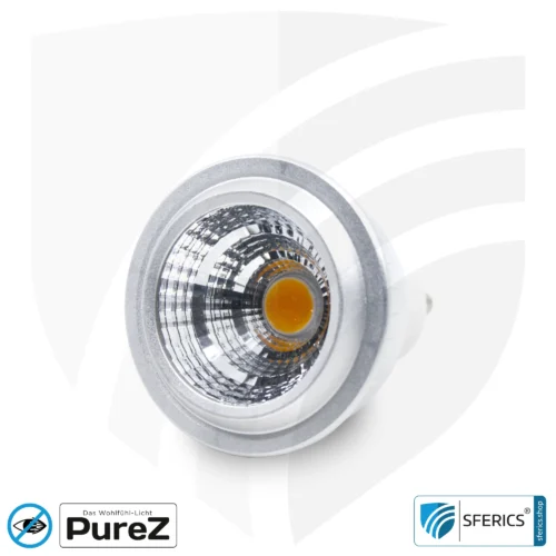 6 Watt LED Spot Pure-Z NEO | Hell wie 40 Watt, 480 Lumen | CRI 97 | flimmerfrei | warmweiß | GU10 13 6 Watt LED Spot Pure-Z NEO | Hell wie 40 Watt, 480 Lumen | CRI 97 | flimmerfrei | warmweiß | GU10