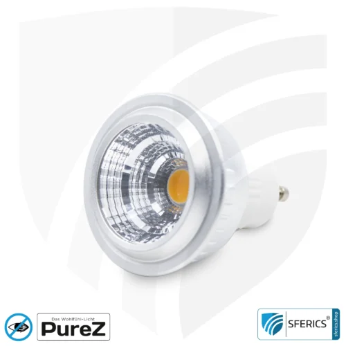 6 Watt LED Spot Pure-Z NEO | Hell wie 40 Watt, 480 Lumen | CRI 97 | flimmerfrei | warmweiß | GU10 1 6 Watt LED Spot Pure-Z NEO | Hell wie 40 Watt, 480 Lumen | CRI 97 | flimmerfrei | warmweiß | GU10