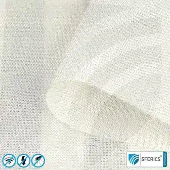 WHITE SILK Abschirmstoff | Edler Seidenstoff zur Herstellung leistungsstarker Vorhänge, Baldachin und Raumteiler | HF Schirmdämpfung gegen Elektrosmog bis zu 54 dB | Wirkungsvoll gegen 5G! 2 WHITE SILK Abschirmstoff | Edler Seidenstoff zur Herstellung leistungsstarker Vorhänge, Baldachin und Raumteiler | HF Schirmdämpfung gegen Elektrosmog bis zu 54 dB | Wirkungsvoll gegen 5G!