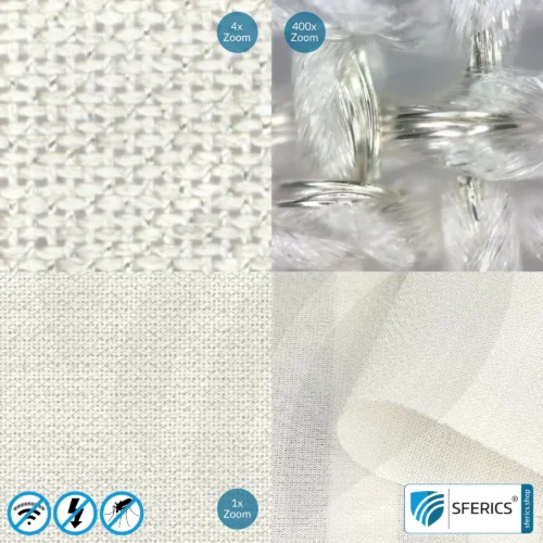 WHITE SILK Abschirmstoff | Edler Seidenstoff zur Herstellung leistungsstarker Vorhänge, Baldachin und Raumteiler | HF Schirmdämpfung gegen Elektrosmog bis zu 54 dB | Wirkungsvoll gegen 5G! 6 WHITE SILK Abschirmstoff | Edler Seidenstoff zur Herstellung leistungsstarker Vorhänge, Baldachin und Raumteiler | HF Schirmdämpfung gegen Elektrosmog bis zu 54 dB | Wirkungsvoll gegen 5G!
