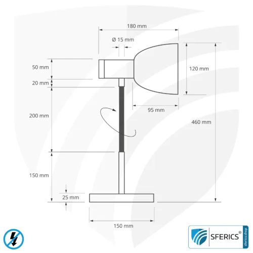 Geschirmte Tischleuchte BERLIN | pulverbeschichtet, weiss | Schwanenhals, in alle Richtungen drehbar | Holzfuss aus Bambus | E14 Fassung + G9 Adapter 10 Geschirmte Tischleuchte BERLIN, pulverbeschichtet | Schwanenhals, in alle Richtungen drehbar | Holzfuß aus Bambus | G9 Fassung