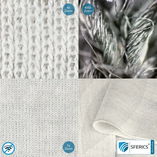 WHITE-JERSEY Abschirmstoff | ideal zur Herstellung von Bekleidung, Schlafhülle, usw. | HF Schirmdämpfung gegen Elektrosmog bis zu 40 dB | mobiler Schutz gegen Handystrahlung | 5G ready! 6 WHITE-JERSEY Abschirmstoff | ideal zur Herstellung von Bekleidung, Schlafhülle, usw. | HF Schirmdämpfung gegen Elektrosmog bis zu 40 dB | mobiler Schutz gegen Handystrahlung | 5G ready!