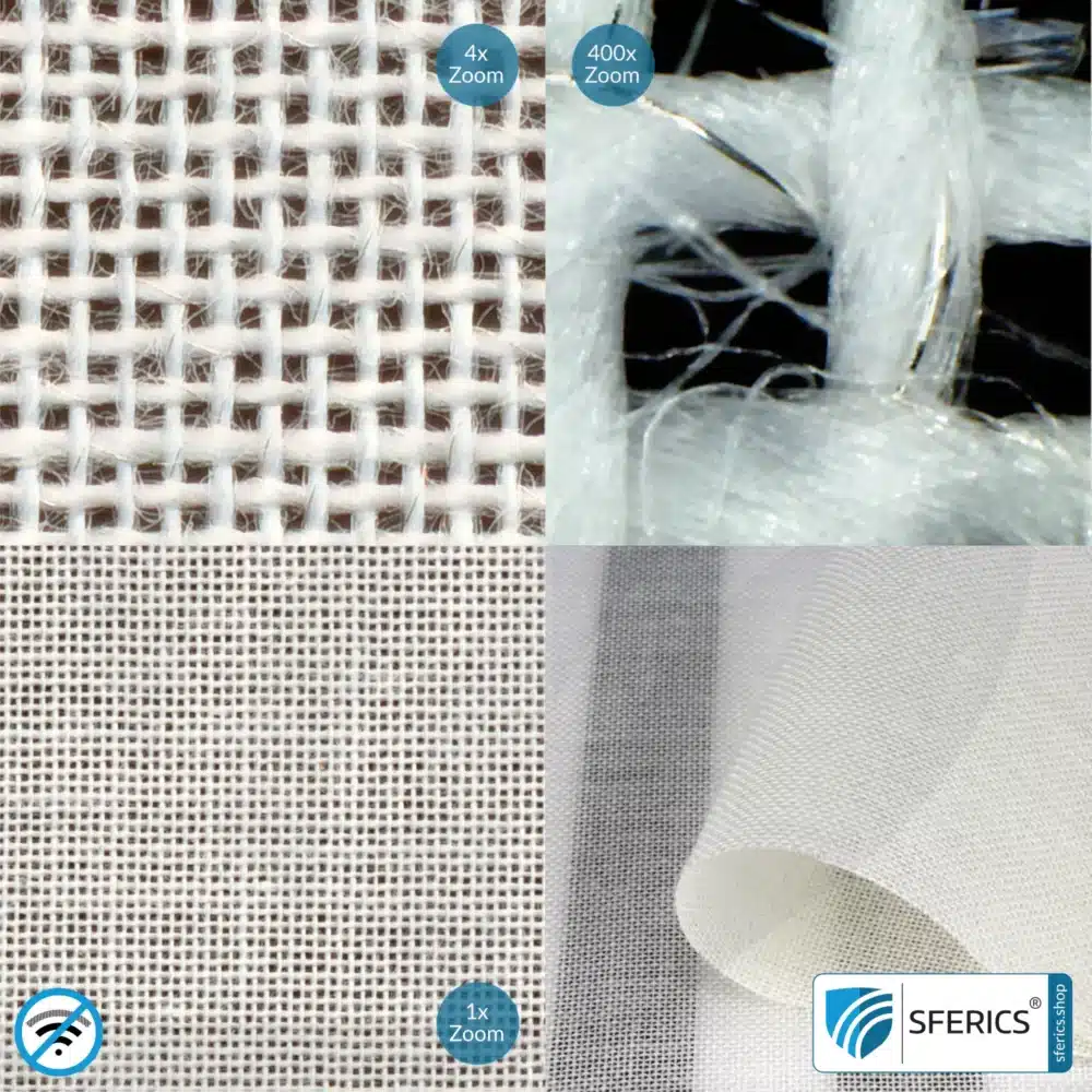 ULTIMA_ARBOR Abschirmstoff | hergestellt aus LENZING™ ECOVERO™ Viskosefasern (EU Ecolabel) | ideal zur Herstellung von Vorhängen und Raumteilern | HF Schirmdämpfung gegen Elektrosmog bis zu 42 dB | 5G ready!