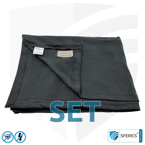 Abschirmende Decke im Set, schwarz | kuschelig weich | Mobiler Strahlenschutz gegen WLAN, Handy, LTE, 5G, ... mit Wirkungsgrad bis 99,99 % (40 dB) | NF erdbar | 5G ready! 7 Abschirmende Decke im Set, schwarz | kuschelig weich | Mobiler Strahlenschutz gegen WLAN, Handy, LTE, 5G, ... mit Wirkungsgrad bis 99,99 % (40 dB) | NF erdbar | 5G ready!