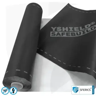 Abschirmende Unterspannbahn SAFEBUILD® U230 | HF Schirmdämpfung gegen Elektrosmog bis zu 111 dB | Membran mit Aluminium. 90 cm Breite. Wirkungsvoll gegen 5G! 8 Abschirmende Unterspannbahn SAFEBUILD U230 | HF Schirmdämpfung gegen Elektrosmog bis zu 111 dB | Zur Verlegung. 90 cm Breite. Wirkungsvoll gegen 5G!