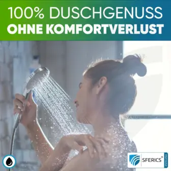 Handdusche UPGRADE DELUXE SET 10 Legio | ET10L Wasserspar Adapter + Design Duschkopf - Handbrause | ecoturbino® 16 ecoturbino 100% Duschgenuss ohne Komfortverlust