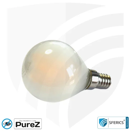 4 Watt LED Filament Pure-Z NEO | Hell wie 38 Watt, 400 Lumen | CRI 97 | flimmerfrei | warmweiß | E14 1 4 Watt LED Filament Pure-Z NEO | Hell wie 38 Watt, 400 Lumen | CRI 97 | flimmerfrei | warmweiß | E14