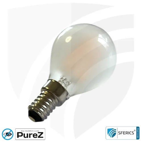 4 Watt LED Filament Pure-Z NEO | Hell wie 38 Watt, 400 Lumen | CRI 97 | flimmerfrei | warmweiß | E14 11 4 Watt LED Filament Pure-Z NEO | Hell wie 38 Watt, 400 Lumen | CRI 97 | flimmerfrei | warmweiß | E14