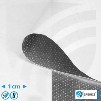 Produktmuster Materialien zur Abschirmung | bis zu 3 Materialmuster kostenlos 36 Abschirmvlies SAFEBUILD® A190 | HF Schirmdämpfung gegen Elektrosmog bis zu 112 dB | TÜV SÜD geprüft | 100 cm Breite. Wirkungsvoll gegen 5G!