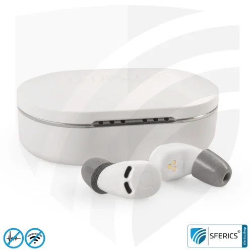 QuietOn 3.1 | Schlaf Ohrstöpsel mit ANC (Active Noice Cancellation) | Schützt den Schlaf vor Geräuschen durch Schnarchen, Zug, ... | Ohne Elektrosmog durch Bluetooth | Maximale Erholung ohne EMF Dauerbestrahlung von Kopf, Gehirn und Ohren 2 quieton 31 sferics 2000