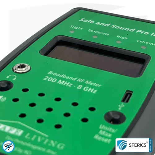 SAFE AND SOUND PRO 2 Elektrosmog Detektor | Einzigartiger Messbereich bis 3.180.000 µW/m² | Semiprofi Breitband HF Messgerät für Einsteiger | Erkennung von EMF Funkstrahlung bis 8 GHz, inklusive 5G! | Neustes Modell 2024 19 SAFE AND SOUND PRO 2 Elektrosmog Detektor | Einzigartiger Messbereich bis 3.180.000 µW/m² | Semiprofi Breitband HF Messgerät für Einsteiger | Erkennung von EMF Funkstrahlung bis 8 GHz, inklusive 5G! | Modell 2025