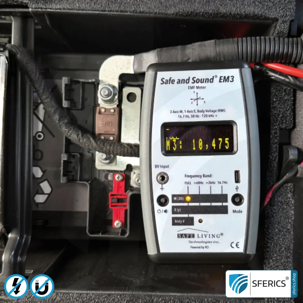Safe & Sound EM3 Detektor | Frequenzbereich 16 Hz - 120 kHz | Hohe Empfindlichkeit ab 1 nT (0,01 mG) | 3D Magnetfeldmessung